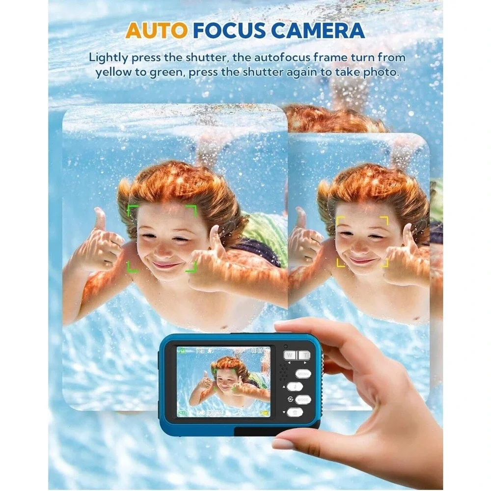 Underwater Camera, 4K 48MP Autofocus Waterproof Digital‎ Camera